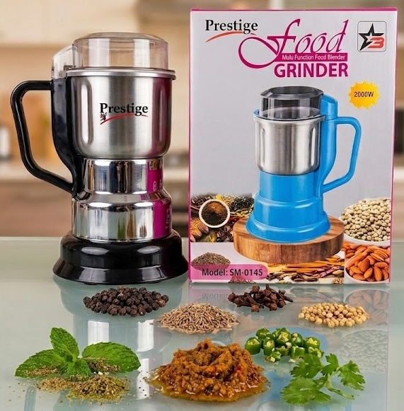 Prestige food grinder (Color: Silver-Black)